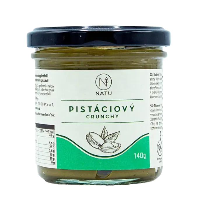 NATU Pistáciový krém crunchy 140 g